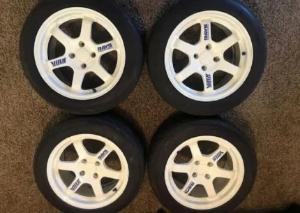 set of 4x100 OG Volk Te37s, wheel specs are 15x8 +35 on 205x50 Federal 595s.