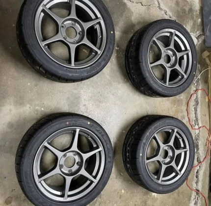 Set of Buddy Club P1 Rims. 16x7 et43 5x114.3 in “Anthracite”