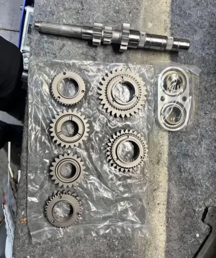 Gear X straight cut gears with synchronized engagement for turbo. Gears are rated for 800HP