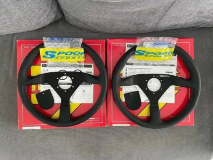 New Spoon Sports Steering with Spoon horn button and Tatsuru Ichishima signed.