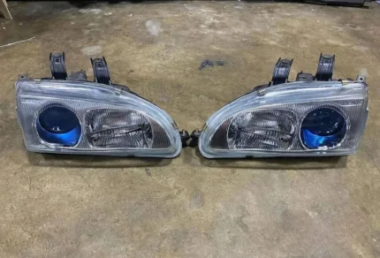 DENJI Headlights Chrome / Blue For EG/EJ1/ESi 9/10 Condition