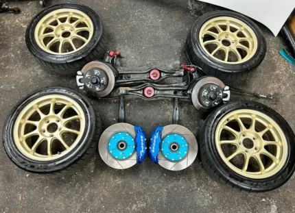 Jdm type r 36 mm suspension with project mu rotors project, spoon monoblock calipers